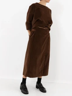 Album Di Famiglia Velvet Wrap Skirt