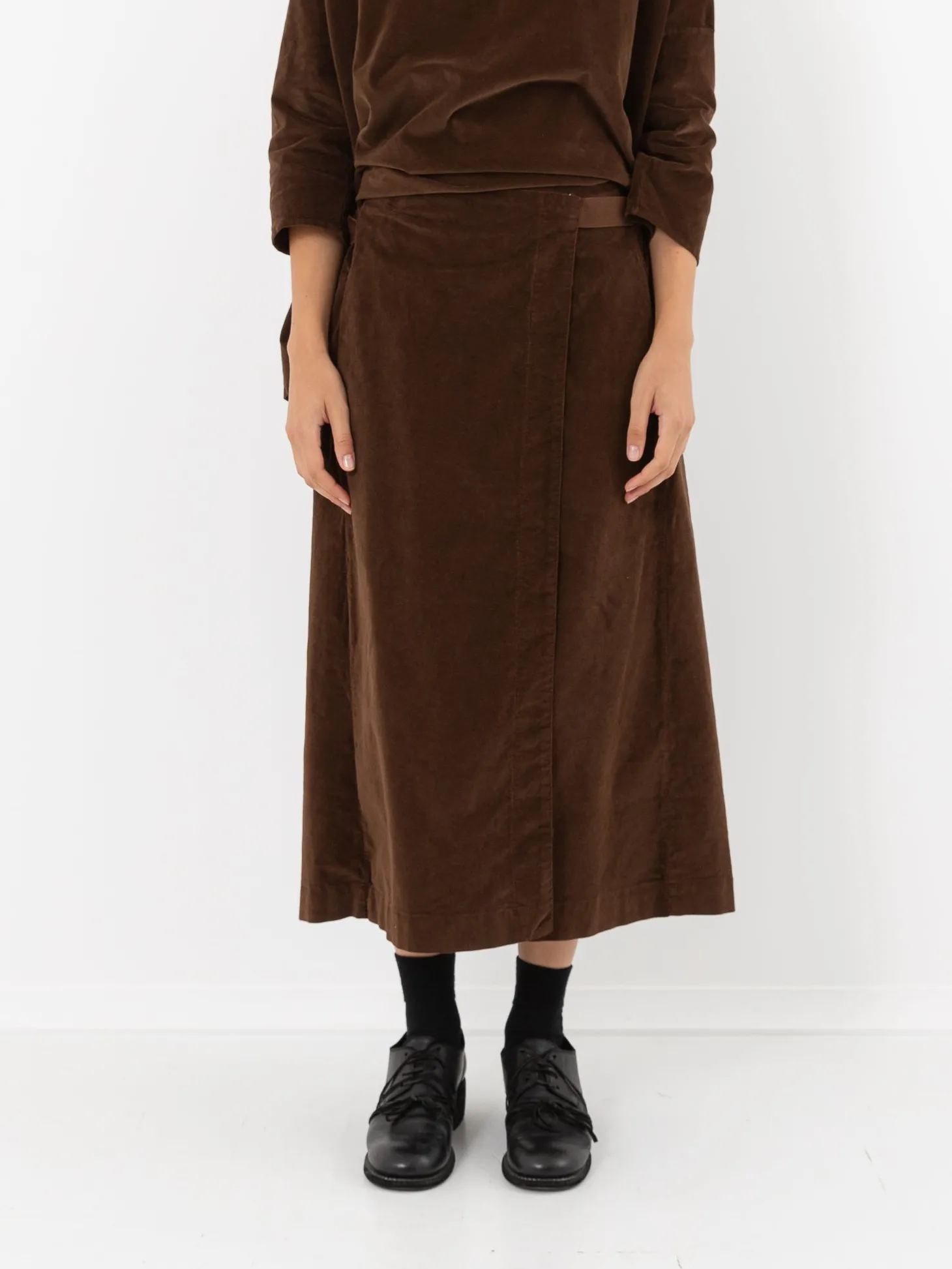 Album Di Famiglia Velvet Wrap Skirt