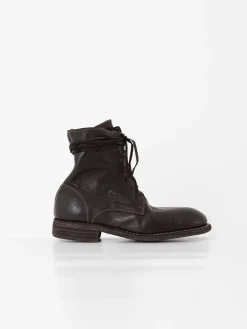 Guidi Front Tie/Back Zip Boot 995BZ, Dark Brown