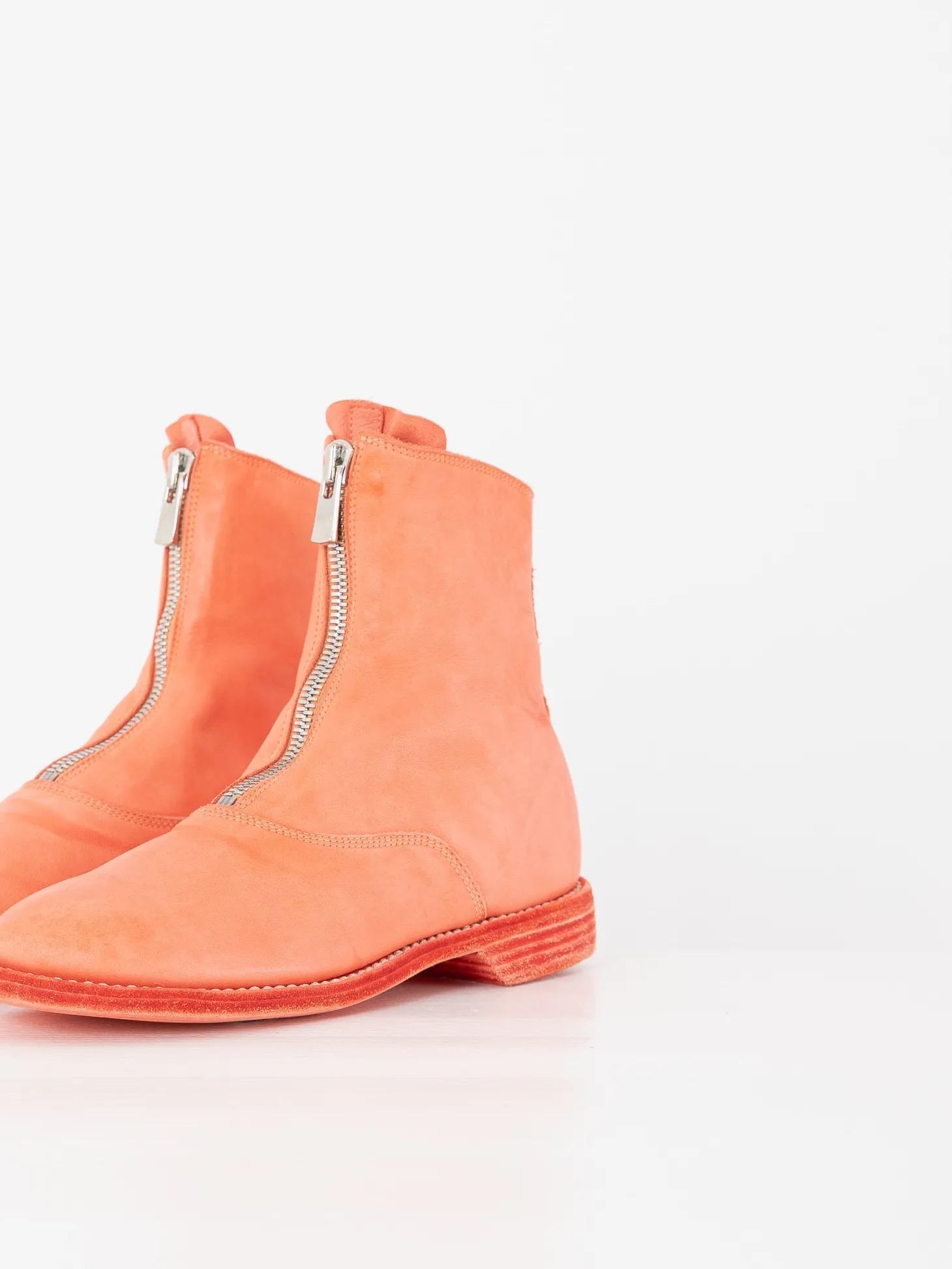 Guidi Front Zip Boot 210, Coral