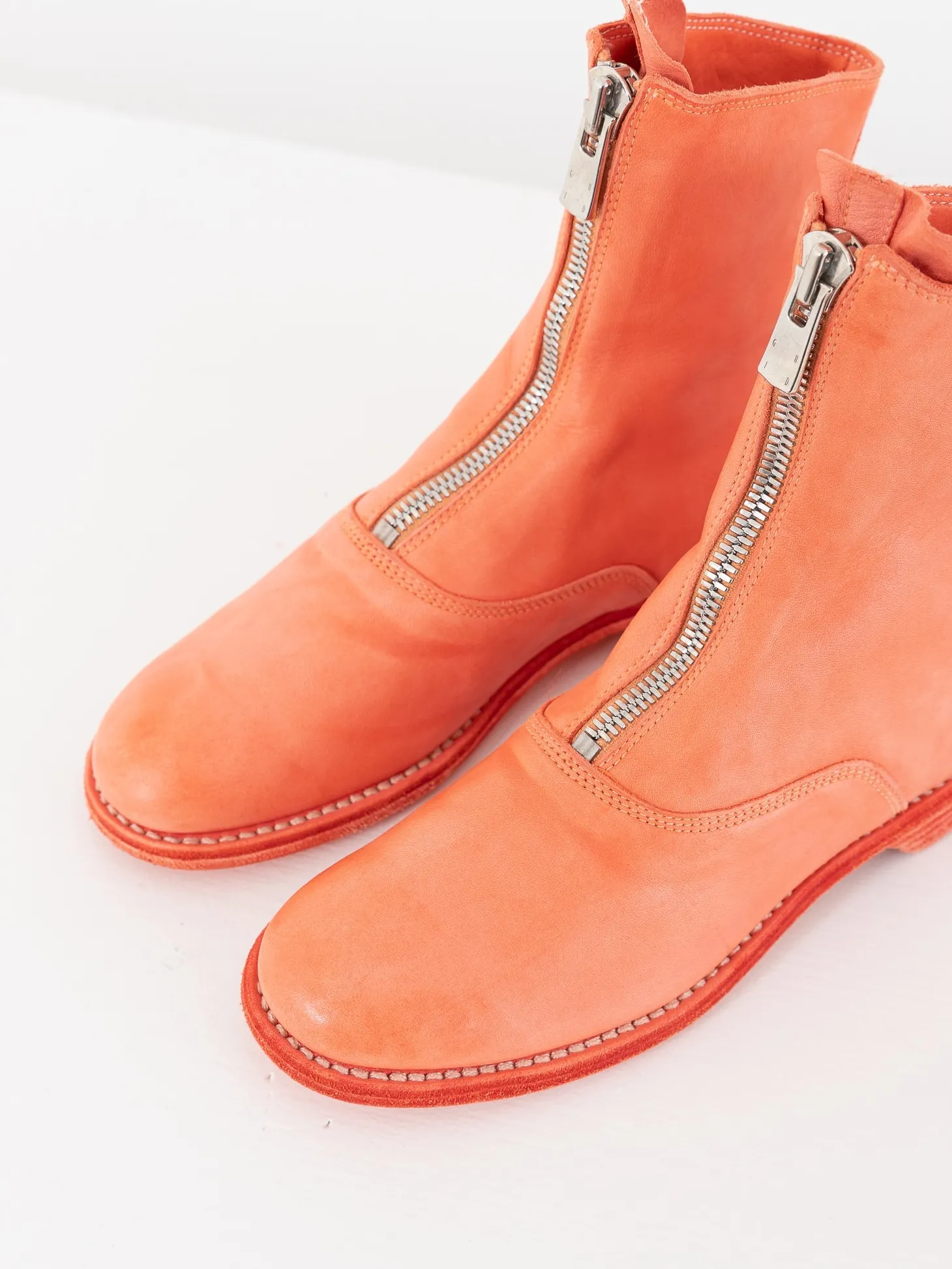 Guidi Front Zip Boot 210, Coral