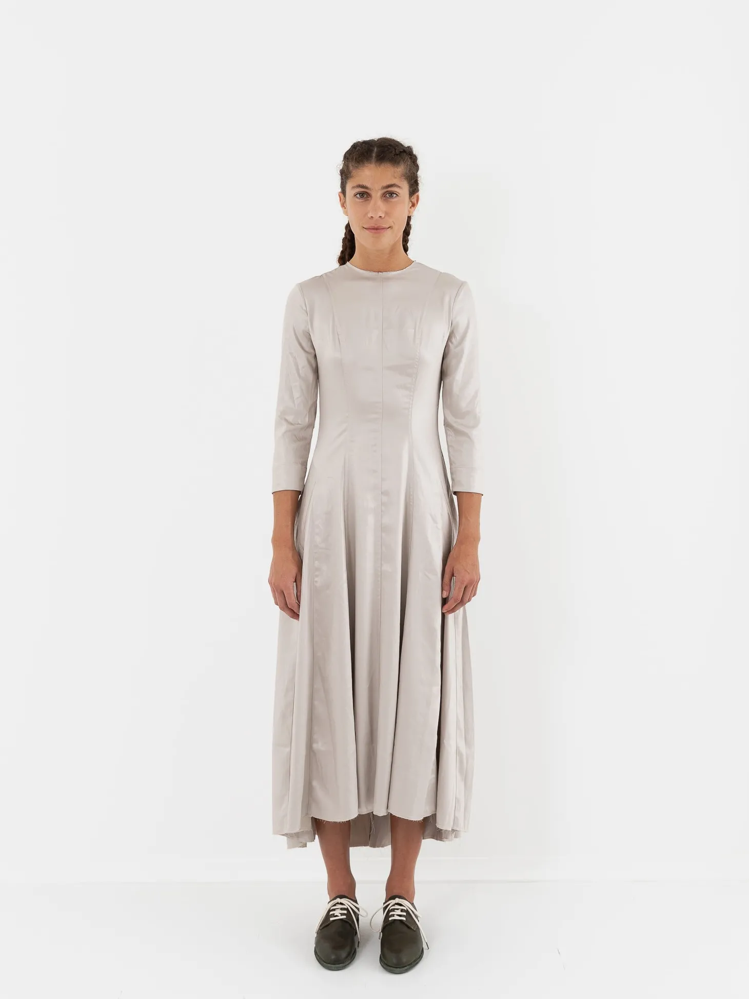 Hazel Brown Felled Seam Dress