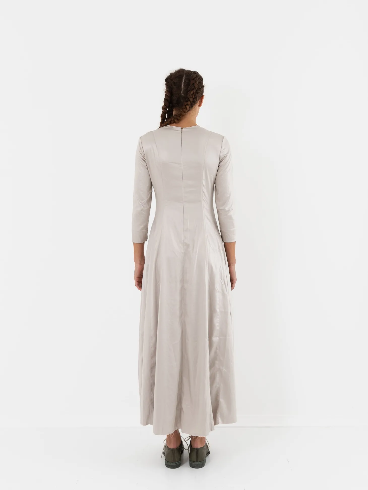 Hazel Brown Felled Seam Dress