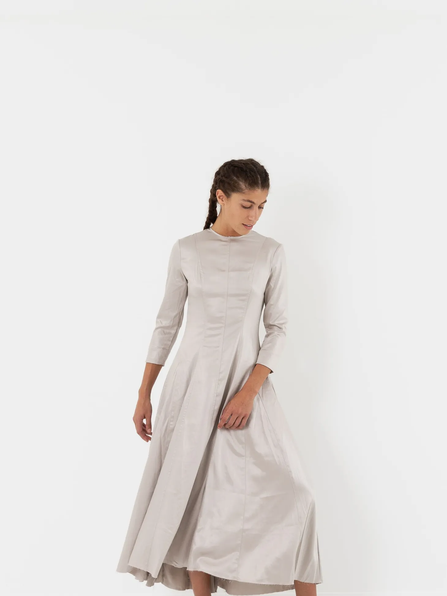 Hazel Brown Felled Seam Dress