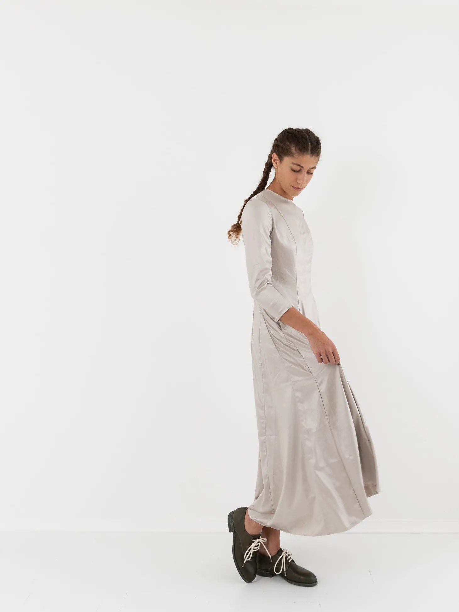 Hazel Brown Felled Seam Dress