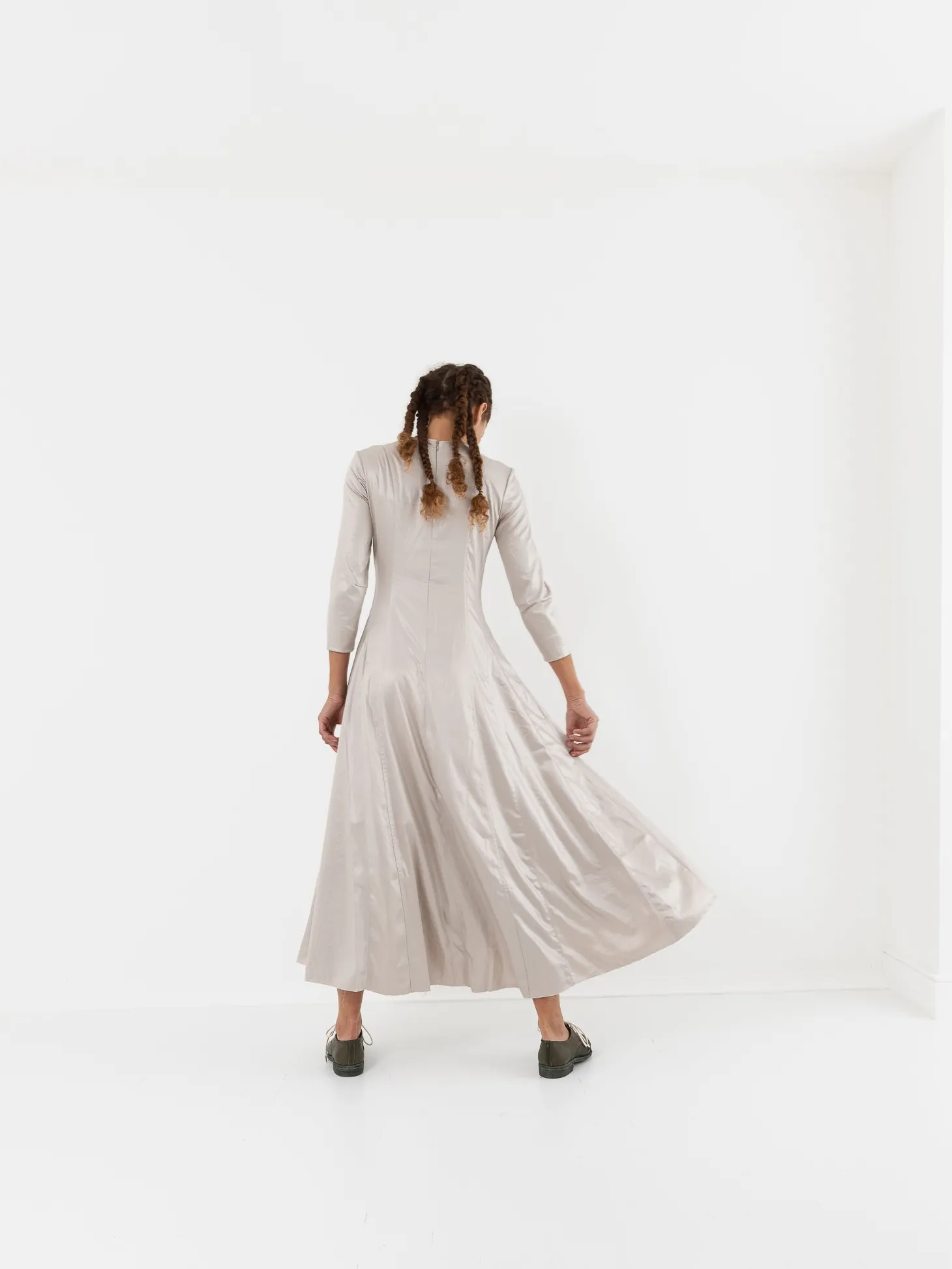 Hazel Brown Felled Seam Dress