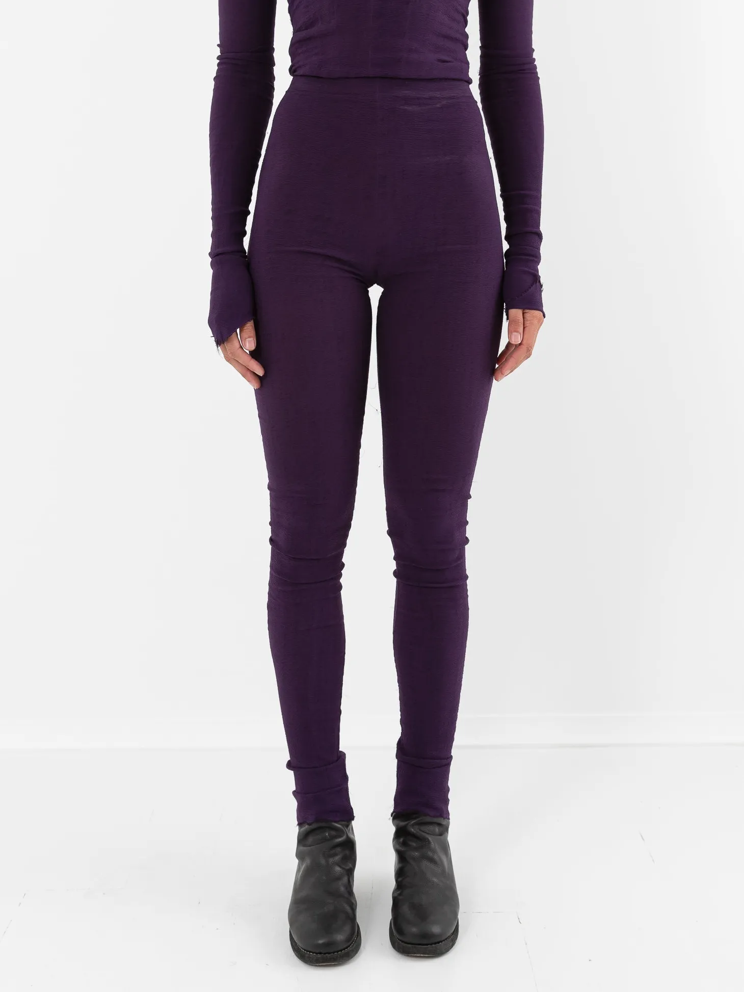 Marc LeBihan Stretch Silk Leggings