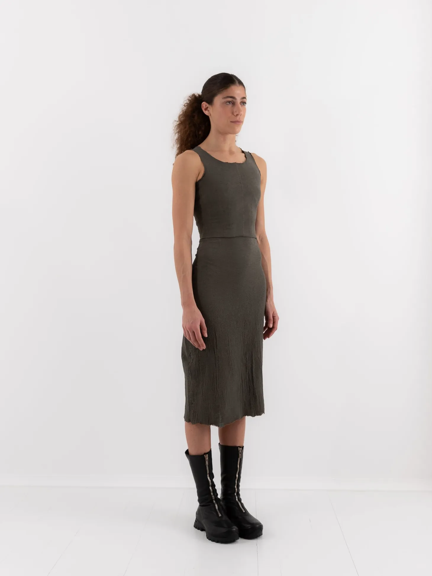 Marc LeBihan Stretch Silk Skirt