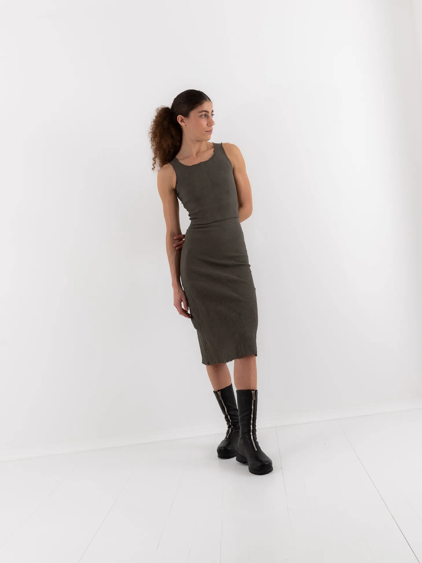 Marc LeBihan Stretch Silk Skirt