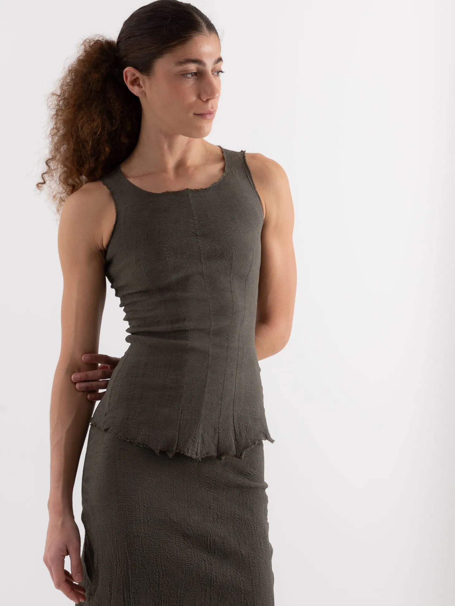 Marc LeBihan Stretch Silk Tank